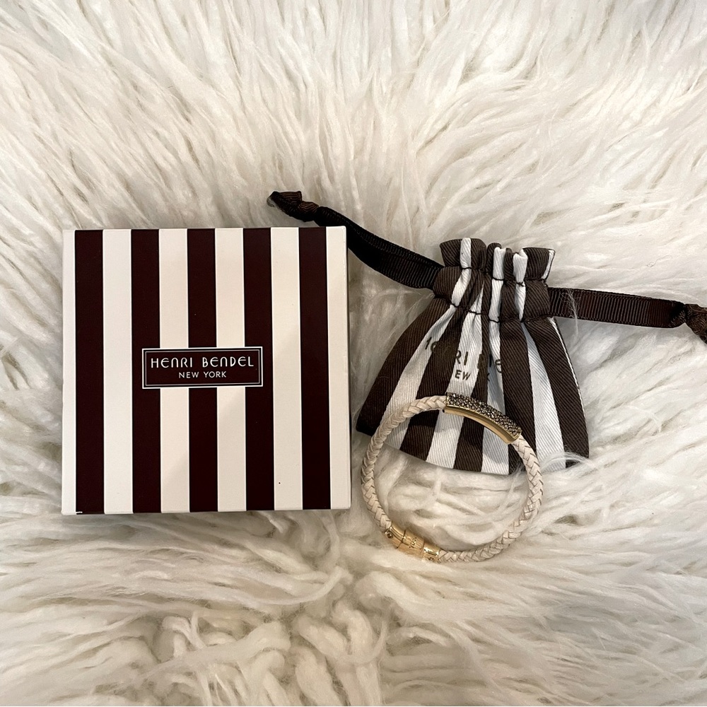 Henri Bendel - Magnetic Closure Bracelet w/ Brown Crystals